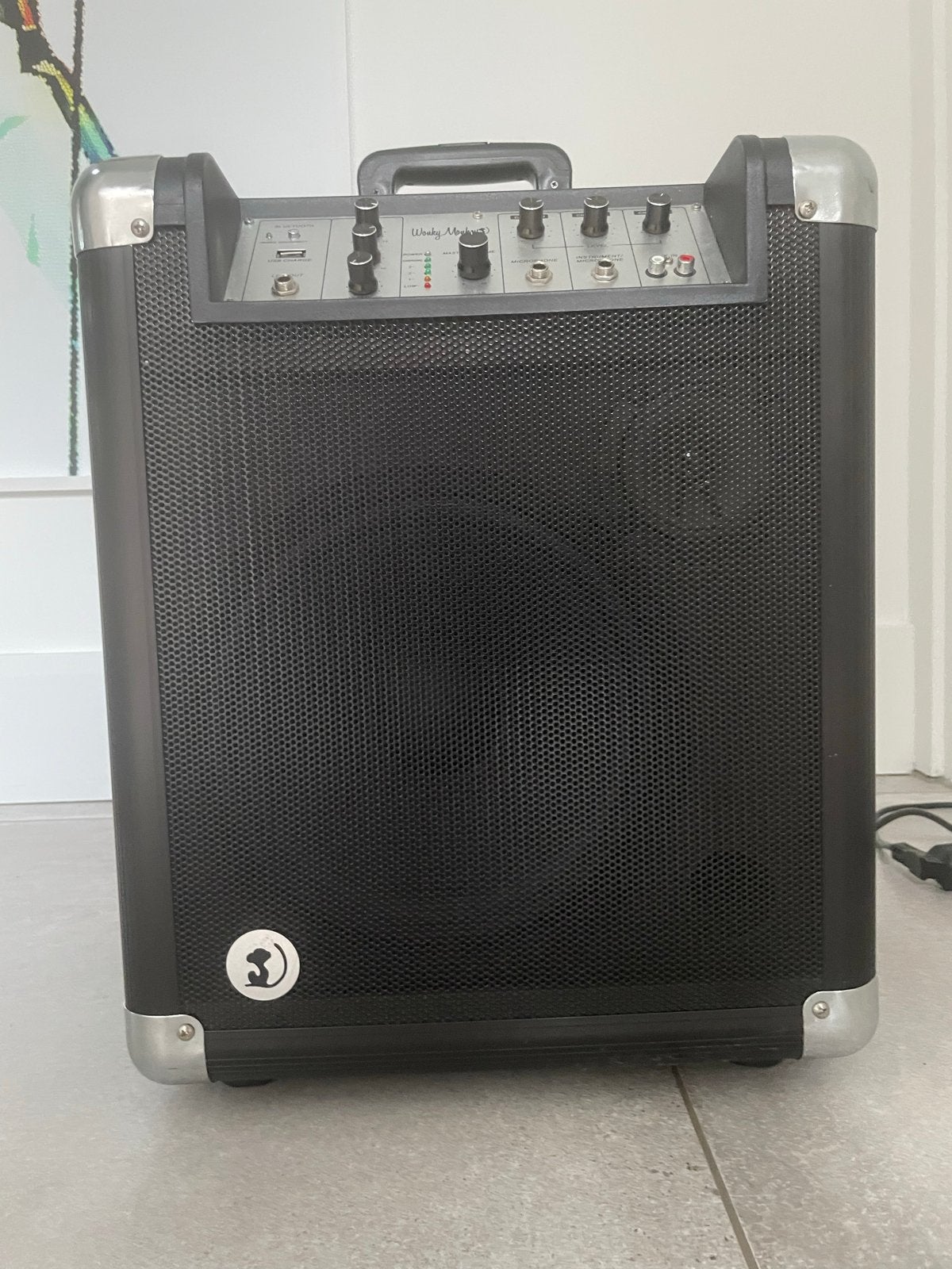 Wonky Monkey Party Box met microfoon en Bluetooth, Overige merken, Party speaker, Ophalen of Verzenden, Zo goed als nieuw