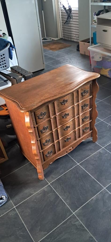 Eiken Ladenkast Jr'50, Huis en Inrichting, Kasten | Ladekasten, Ophalen of Verzenden, 25 tot 50 cm, 50 tot 100 cm, Minder dan 100 cm