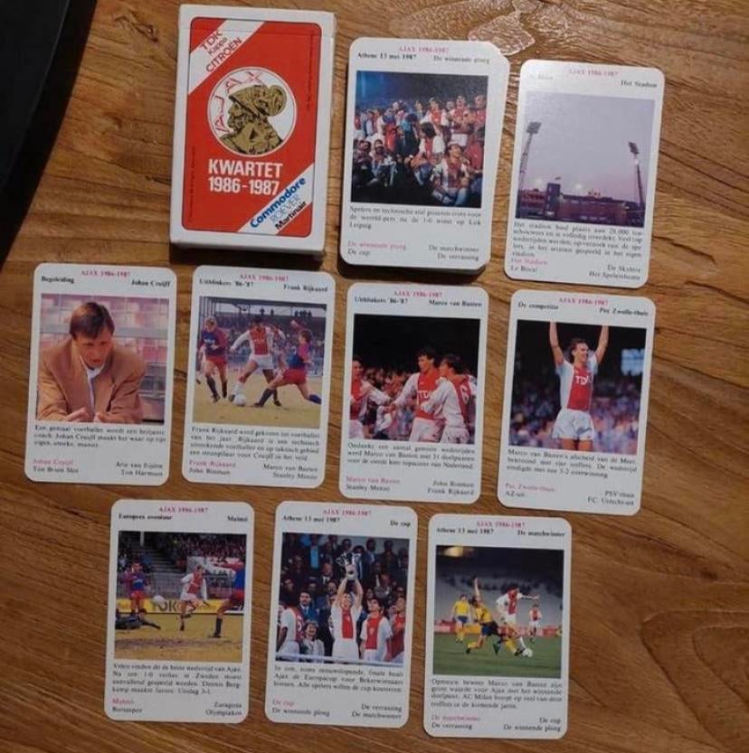 Prachtig compleet Ajax kwartet. O.a. Cruijff, Van Basten, Ophalen of Verzenden, Zo goed als nieuw, Ajax, Boek of Tijdschrift