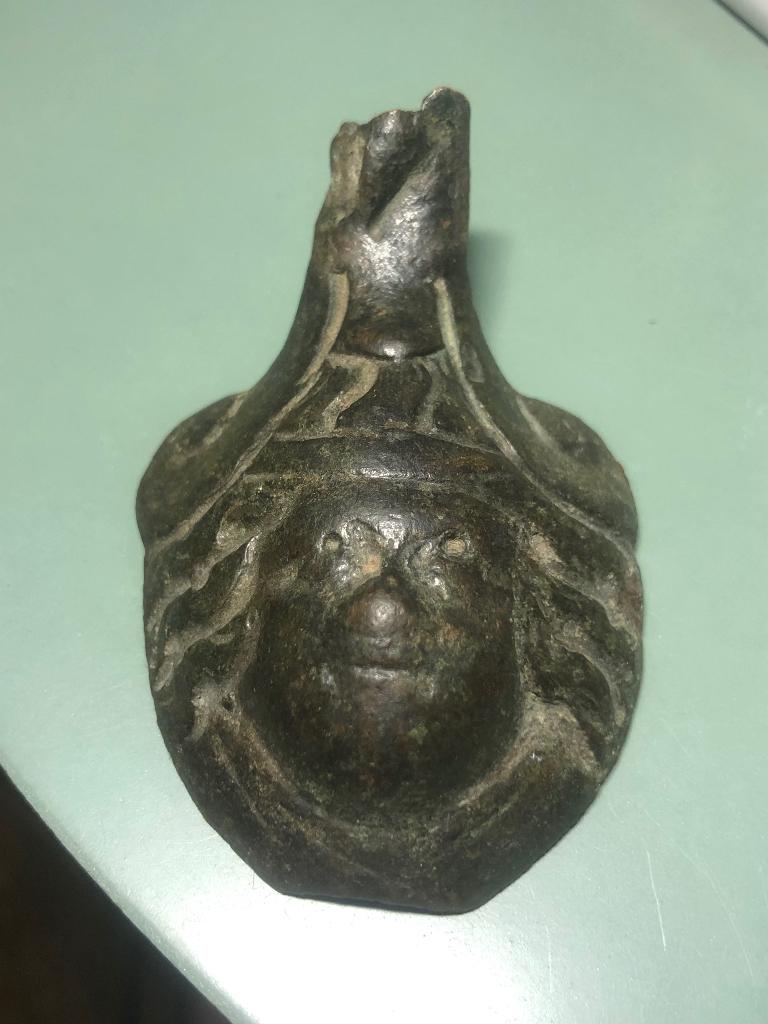 Zeldzaam Romeins brons Medusa Hoofd 200-300AD, Verzenden, Gebruikt