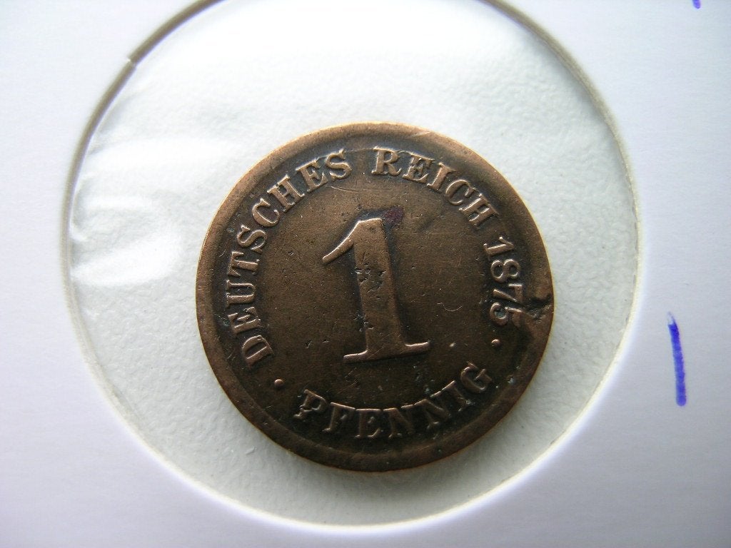 Pfennig 1875 F Duitsland, Ophalen of Verzenden, Duitsland, Losse munt