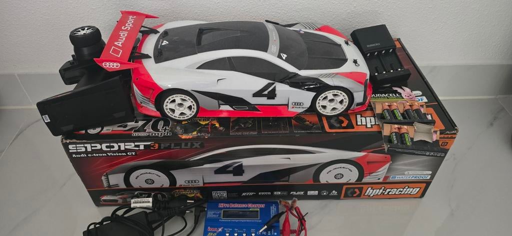 HPI Racing Sport 3 Flux Audi e-tron Vision GT RC Auto, Elektro, Ophalen of Verzenden, Zo goed als nieuw, Schaal 1:10
