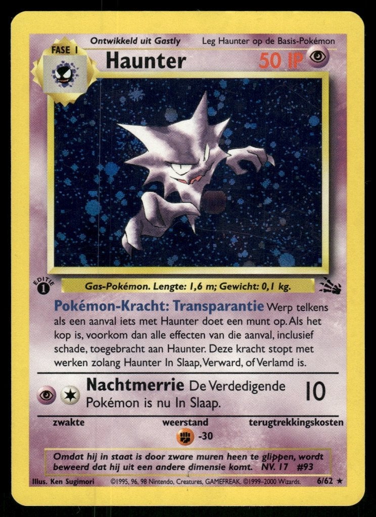 Haunter 6/62 - Fossil (1st edition) (NL) (NM), Verzenden, Gebruikt