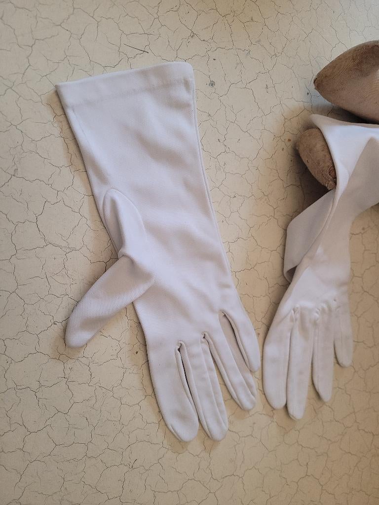 Vintage witte handschoenen, Ophalen of Verzenden, Dames