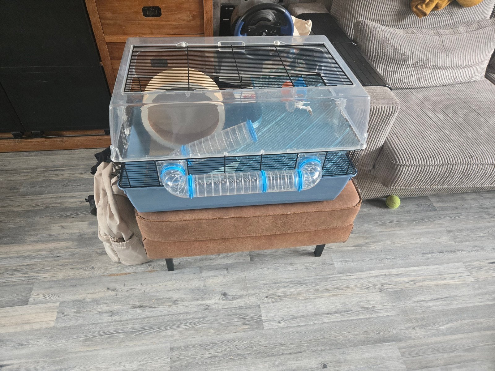 Grote hamsterkooi 3 verdiepingen, Ophalen, Loopwiel of Rad
