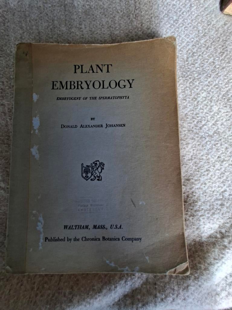 Plant Embryology - Oude uitgave van D.A. Johansen, Boeken, Wetenschap, Ophalen of Verzenden, Gelezen, Donald Alexander Johansen
