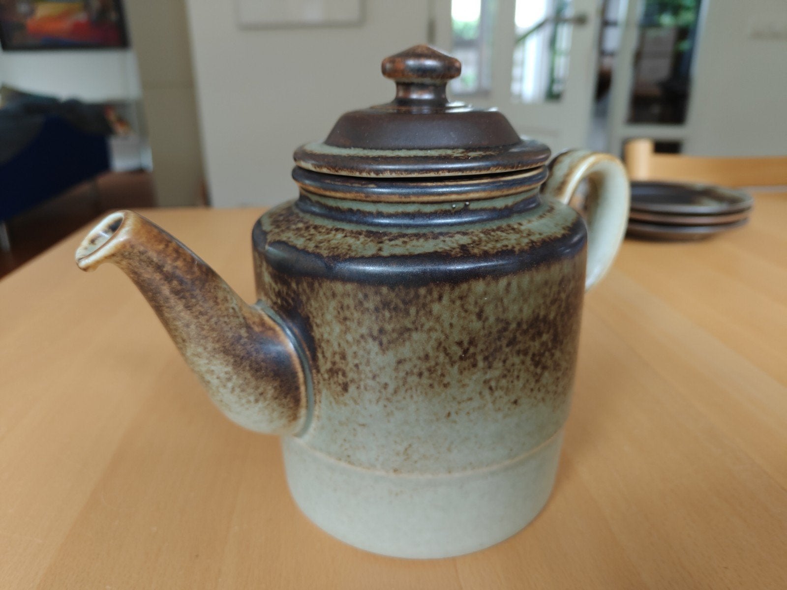 Vintage Porsgrund Lava Theepot - Aardewerk, Noorwegen, Ophalen of Verzenden