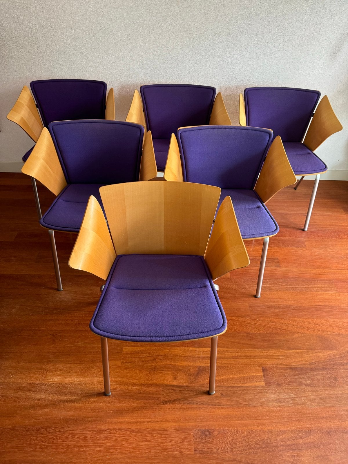 Vico Magistretti VM03 stoelen voor Fritz Hansen (6 stuks), Gebruikt, Overige kleuren, Retro vintage deens design, Vijf, Zes of meer stoelen
