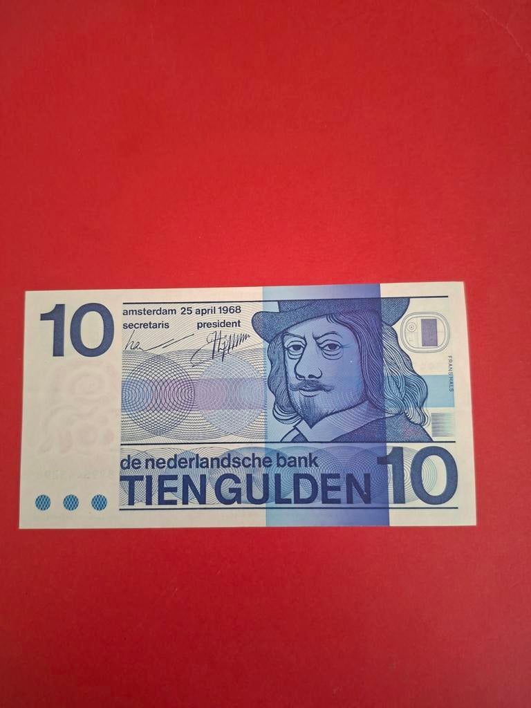 10 gulden Frans Hals 1968 in PR, Postzegels en Munten, Bankbiljetten | Nederland, Ophalen of Verzenden, 10 gulden, Los biljet