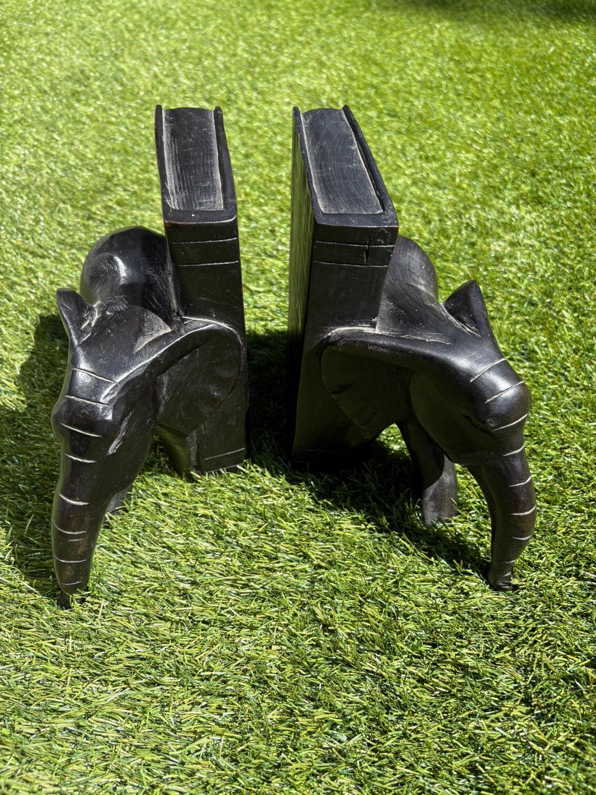Olifant boekensteun afrika hout, Antiek en Kunst, Ophalen of Verzenden