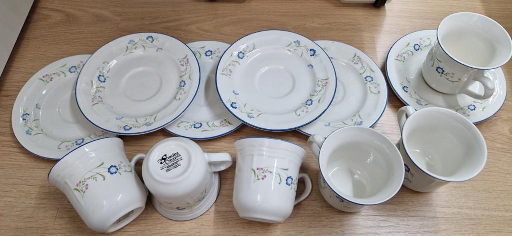 Authentieke 6x kop en schotel van Shades Crest, Huis en Inrichting, Keuken | Servies, Ophalen of Verzenden, Porselein, Overige stijlen