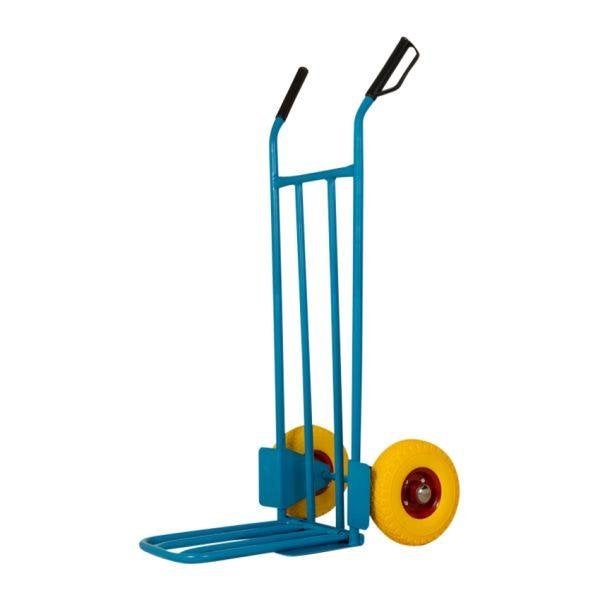 Stevige blauwe steekwagen 200 kg met antilek banden, Ophalen, Nieuw, Onbekend, Onbekend