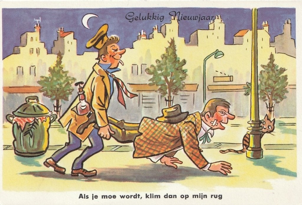 HUMOR MANNEN JAREN 70 ZEER MOOIE OUDE KAART KO359, Ophalen of Verzenden, 1960 tot 1980, Ongelopen, Overige thema's