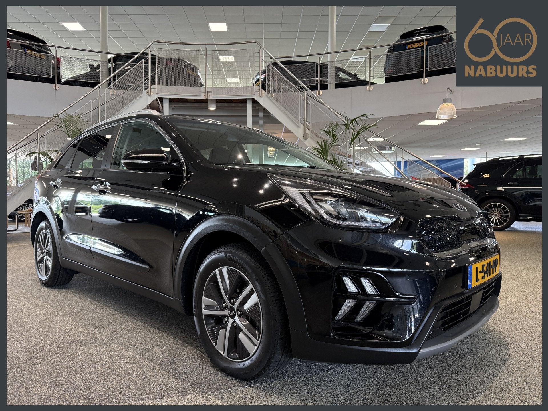 Kia Niro 1.6 GDi Hybrid DynamicPlusLine NL auto, Leder, Came, 12 maanden, Gebruikt, Euro 6, Zwart