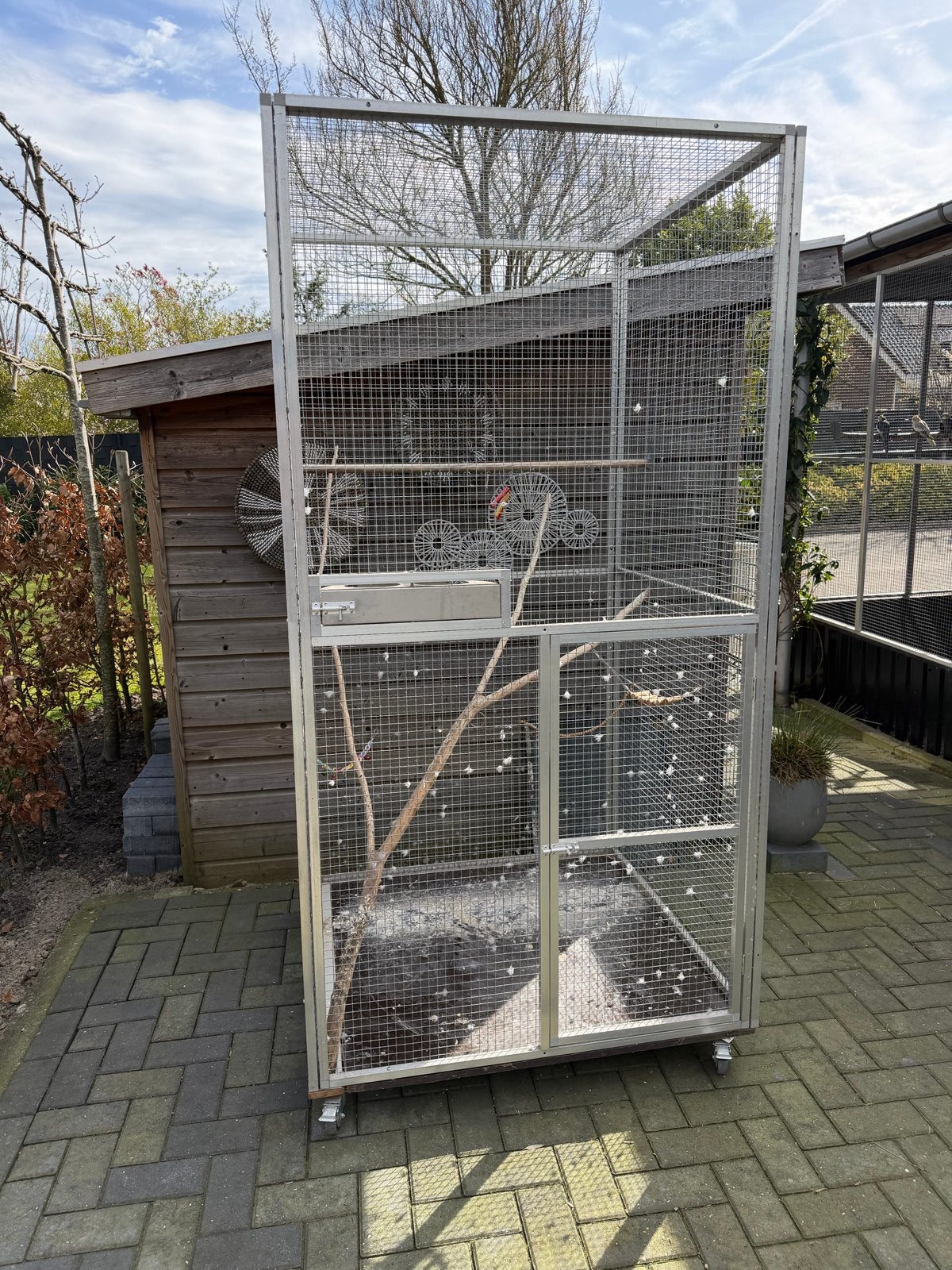 Verrijdbare volière is gedemonteerd. Ook in losse onderdele, Ophalen of Verzenden, Aluminium, Volière