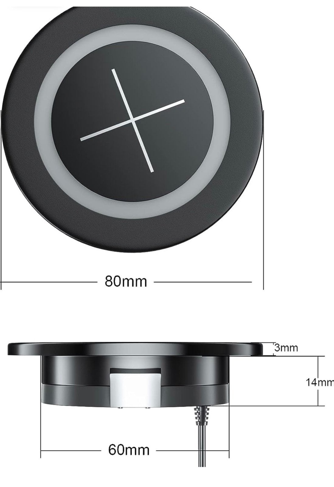 Inbouw Draadloze lader Oplader Laadstation zilver charger, Nieuw, Ophalen of Verzenden, H, H