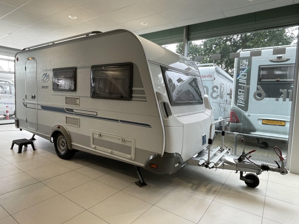 Knaus Sport 420 QD DWARSBED VOORTENT MOVER, Caravans en Kamperen, Caravans, Rondzit, Schokbreker, Bedrijf, 750 - 1000 kg