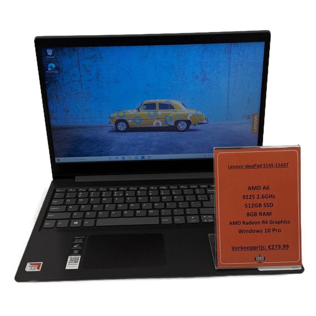 Lenovo IdeaPad S145-15AST Laptop | A6-9225 512GB 8GB, Lenovo Ideapad, Met videokaart, 2 tot 3 Ghz, Toulonselaan 72