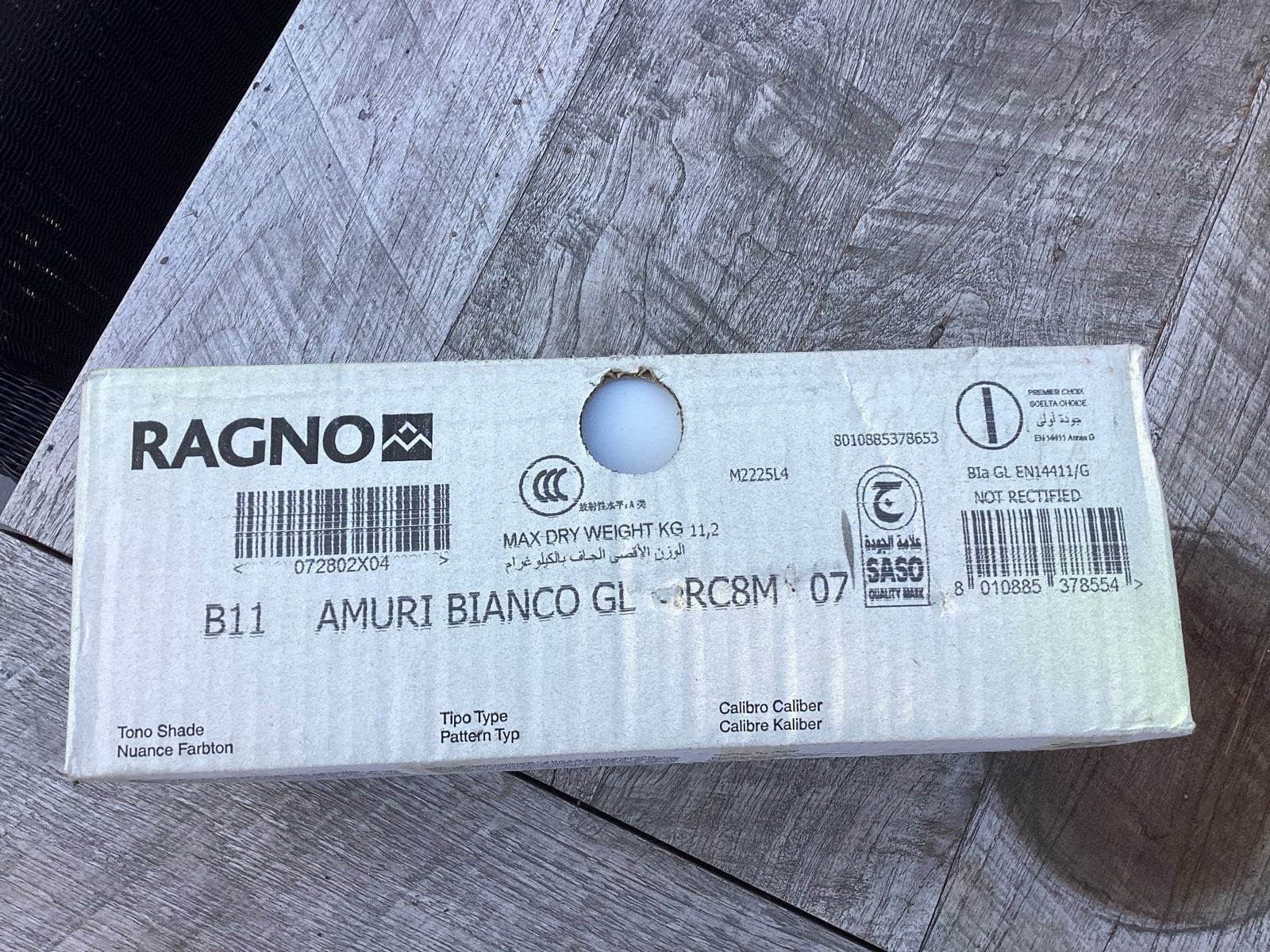 Ragno Amuri Bianco GL RC8M wandtegels - 5,3x30 cm, Doe-het-zelf en Verbouw, Tegels, Nieuw, 20 tot 40 cm, Wandtegels, Keramiek