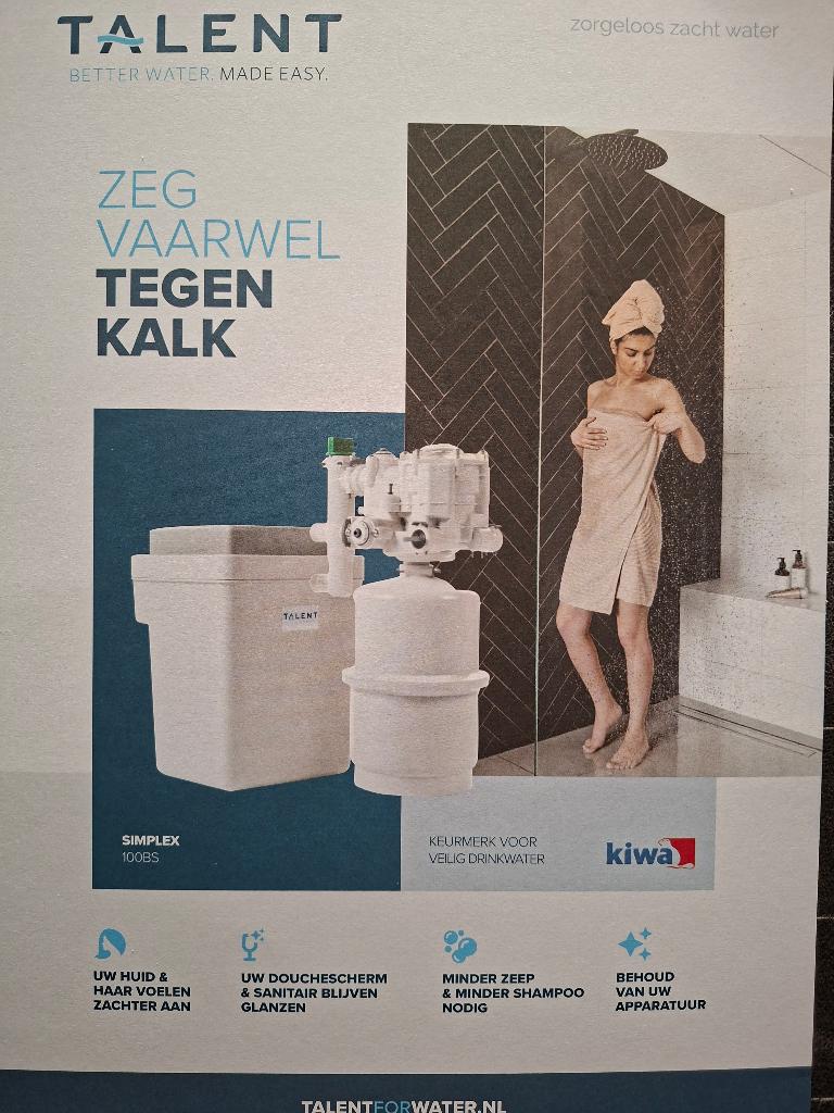 Talent Simplex Waterontharder | Levering + Installatie, Witgoed en Apparatuur, Ophalen, Nieuw, Waterontharder met zout