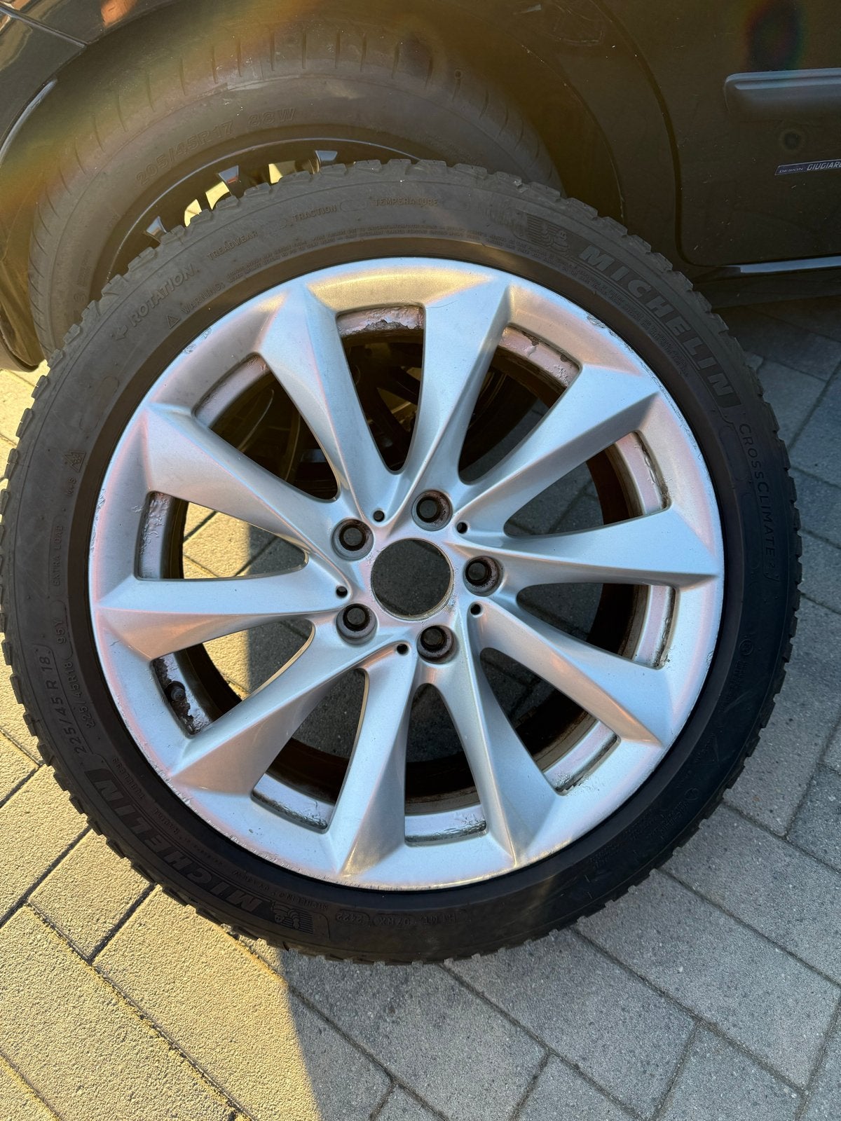 Set van 4 gebruikte 18 inch bmw velgen style 415 5x120, Auto-onderdelen, Ophalen, 18 inch, Gebruikt, Banden en Velgen