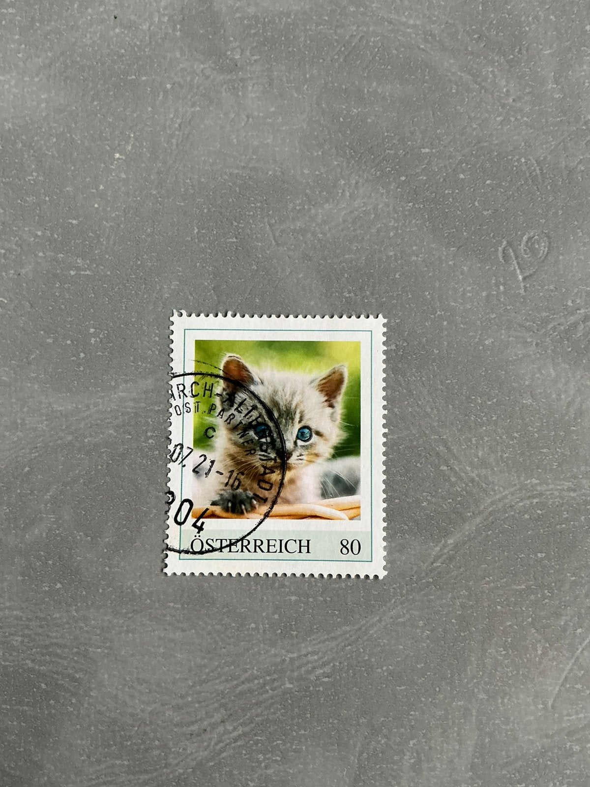persoonlijke postzegel, Verzenden, Gestempeld