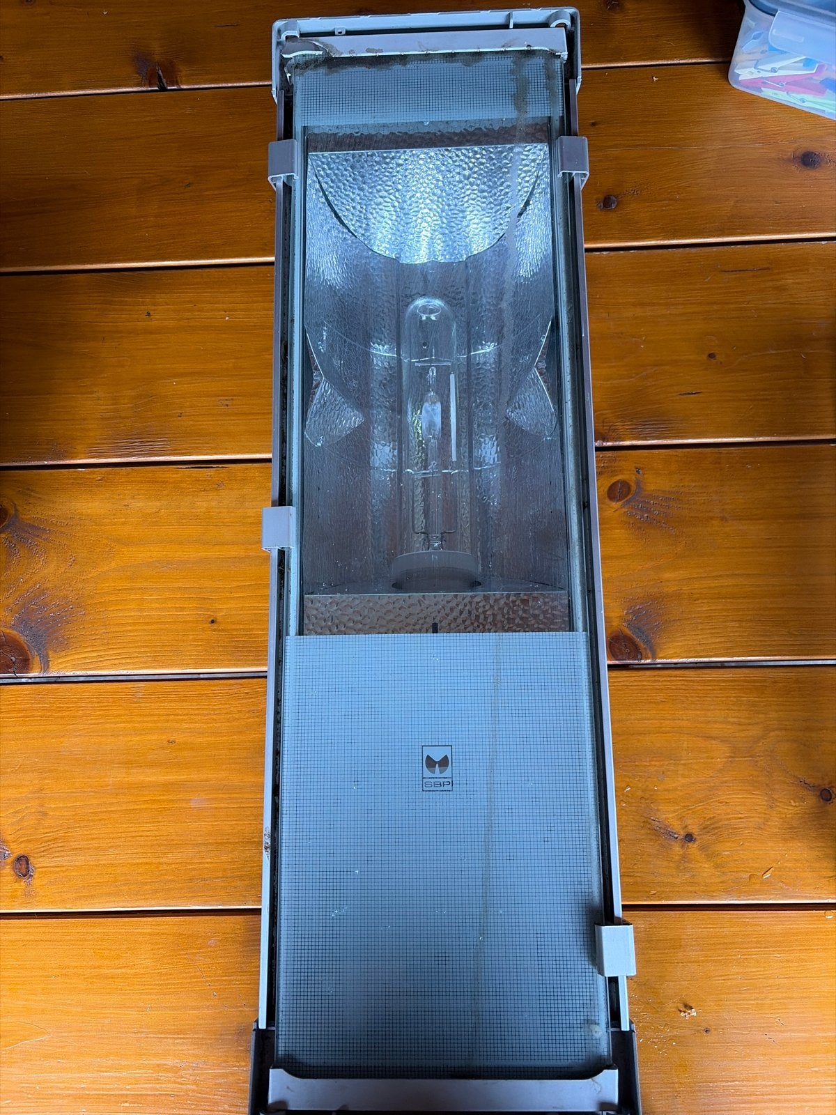 HPI-T plus Master 400W lamp met armatuur, Ophalen of Verzenden, Gebruikt, 200 tot 500 watt, Lamp met armatuur