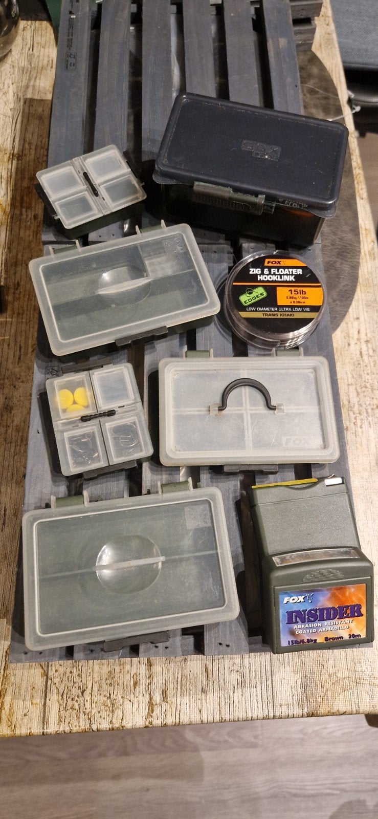 Diverse tackleboxjes Fox/Korda, Ophalen of Verzenden, Zo goed als nieuw, Complete set