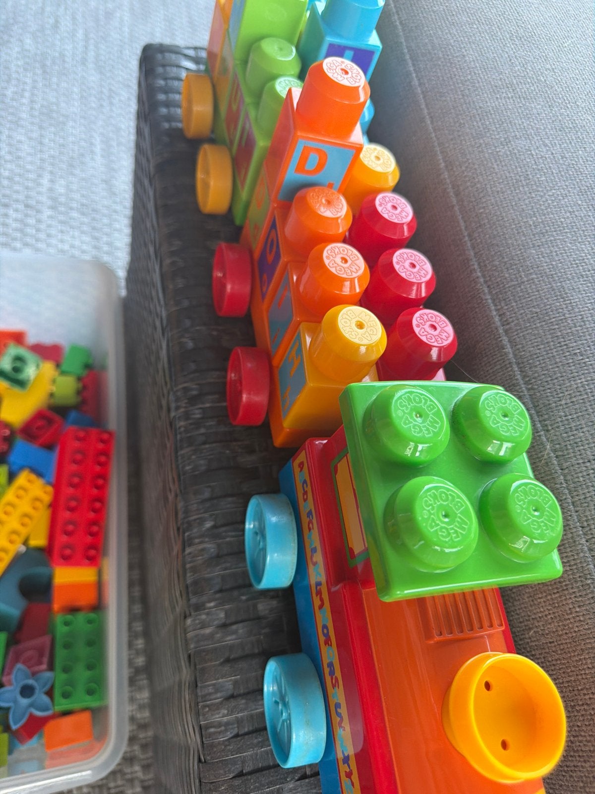 Mega Bloks Trein van alles wat ook wat lego blokjes, Ophalen, Gebruikt, Megabloks