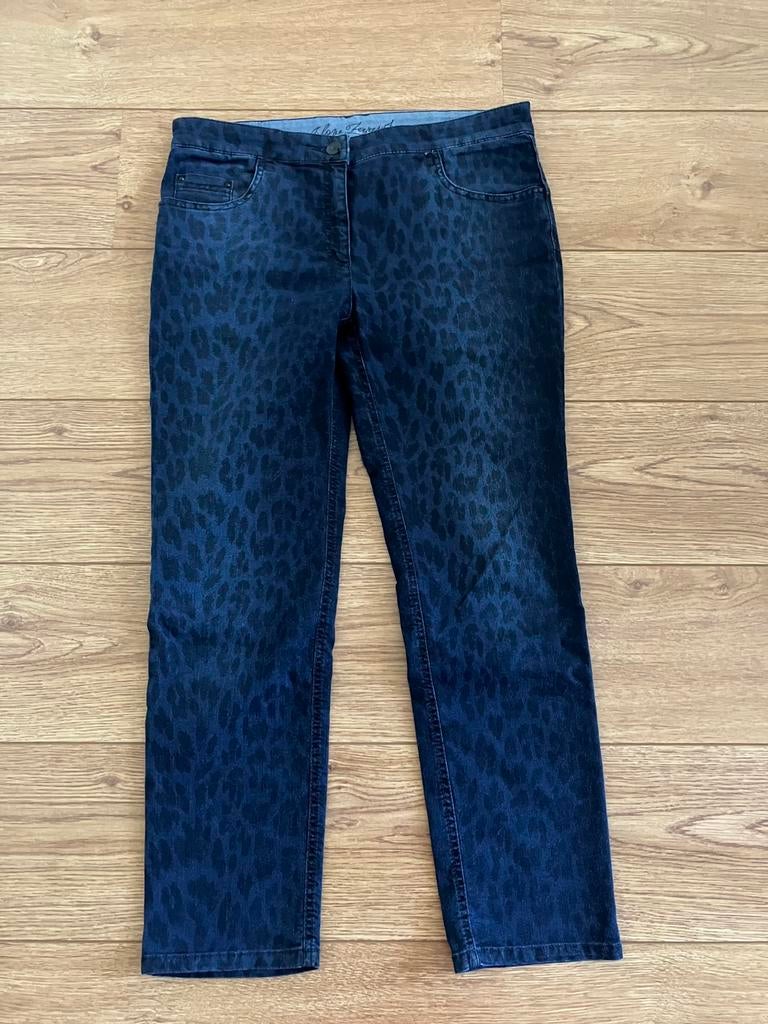 Luipaard panter spijkerbroek jeans Zerres mr L, Ophalen of Verzenden, Zo goed als nieuw, Blauw, Lang