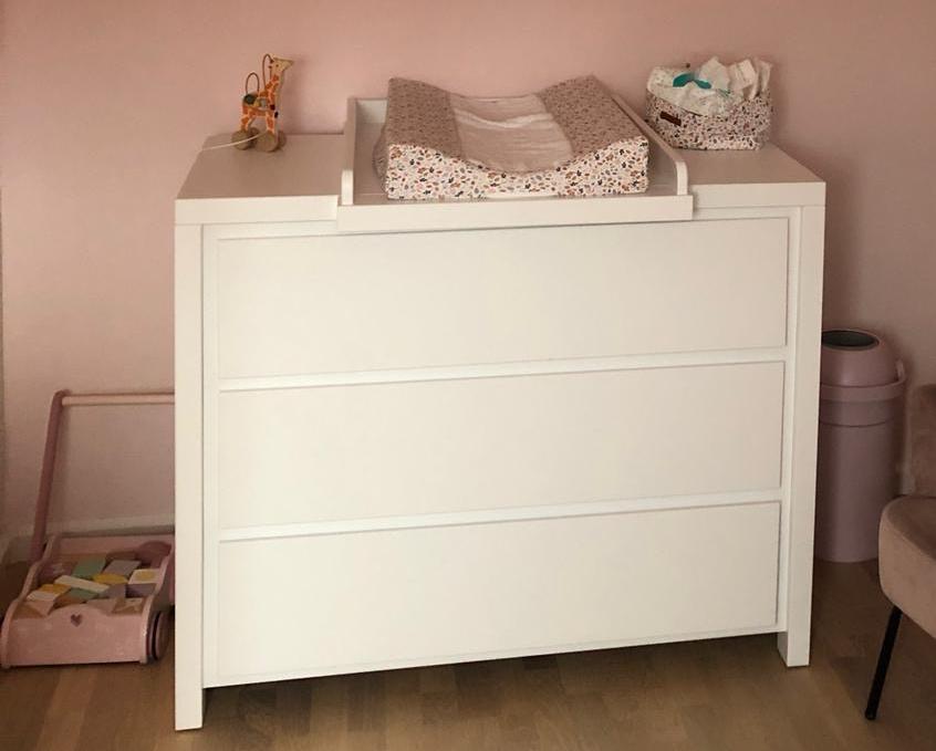 Bopita Witte Commode, Ophalen, Zo goed als nieuw, Minder dan 140 cm, Matras