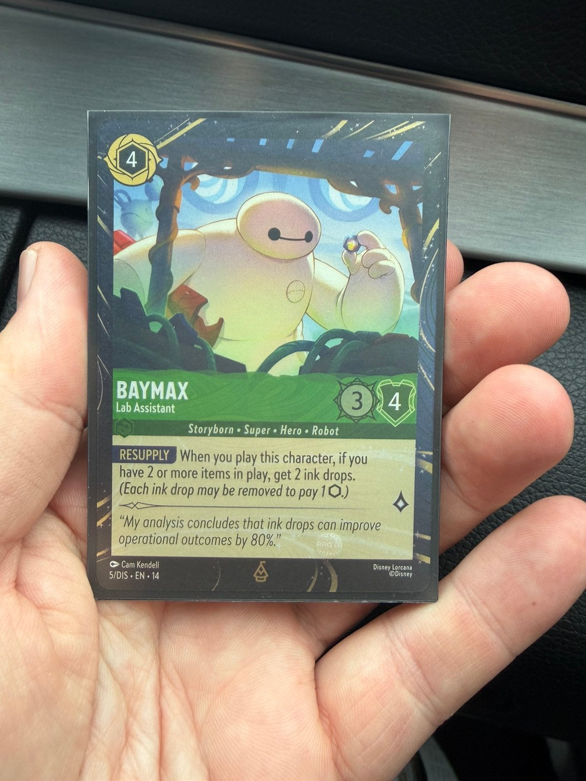 Baymax park promo - Disneyland Paris - Lorcana Disney, Ophalen of Verzenden, Nieuw, Losse kaart, Foil