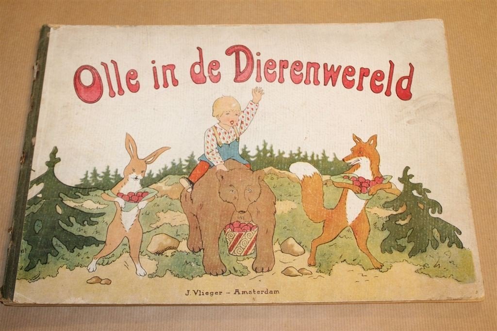Olle in de Dierenwereld — Antiek Prentenboek 1920, Ophalen of Verzenden, Gelezen