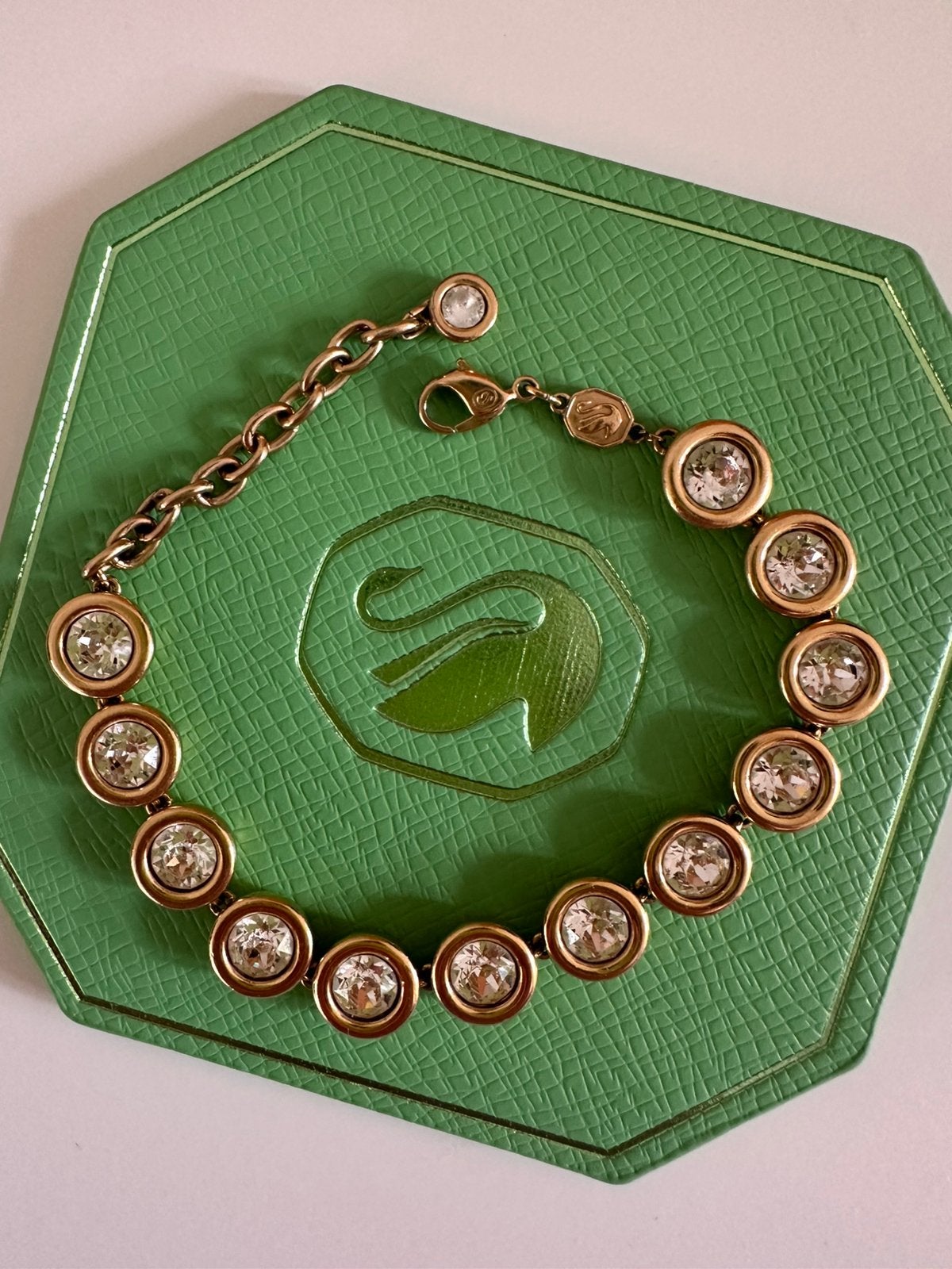 Swarovski armband, Ophalen of Verzenden, Zo goed als nieuw, Goud