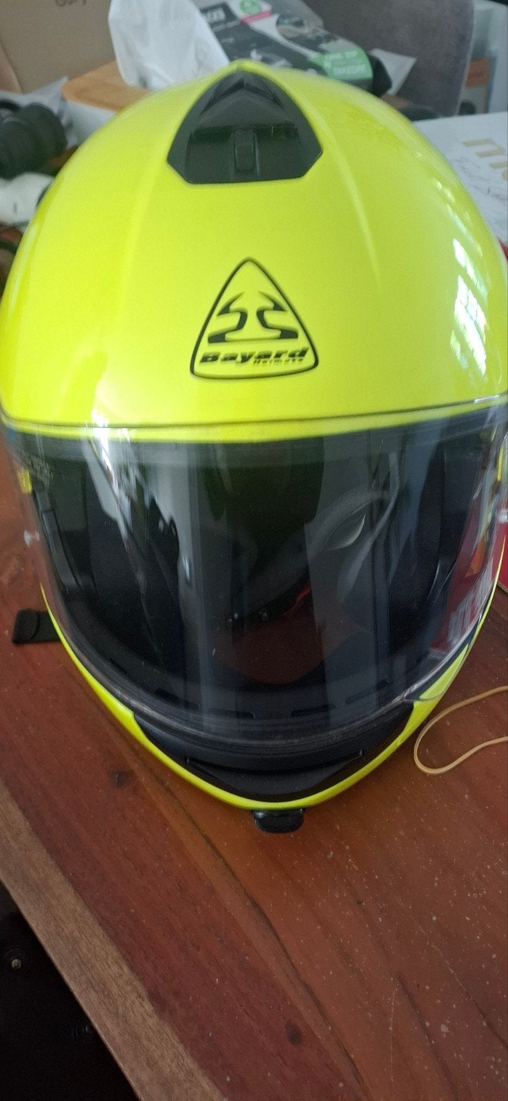 Bayard FF386 Integraalhelm - Neon Geel, Motoren, Overige merken, Heren, Ophalen of Verzenden, Integraalhelm