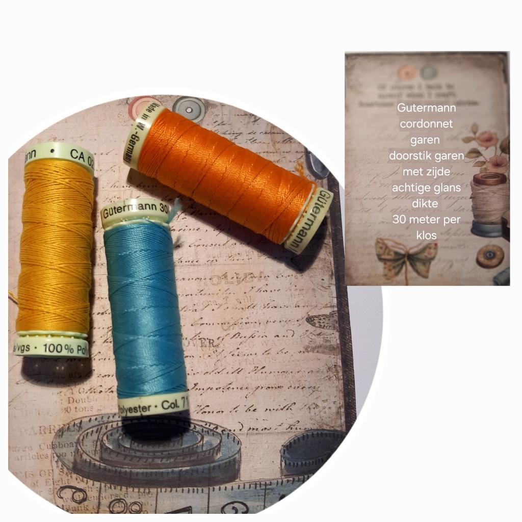 klossen gutermann cordonet sierdoorstik garen, Ophalen of Verzenden, Nieuw, Garen of Naald(en)