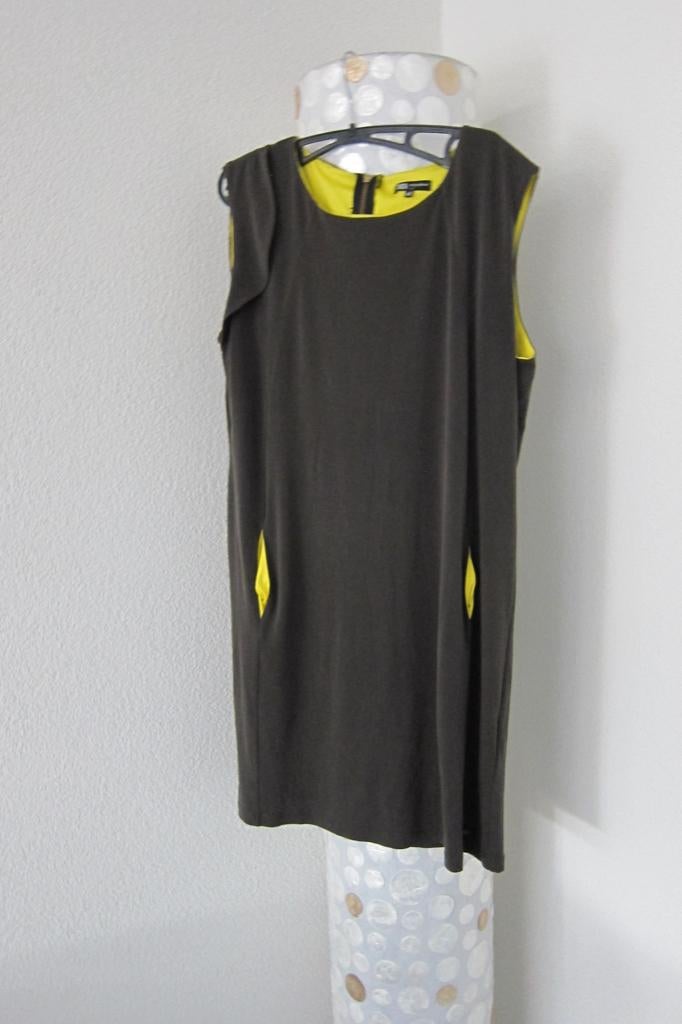 Didi jurk groen met geel stretch polyester xl, Maat 46/48 (XL) of groter, Didi, Zo goed als nieuw, Merkfreak