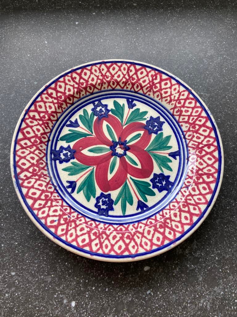 Boerenbont oud klein 16.7 cm bordje Petrus Regout gaaf, Antiek en Kunst, Antiek | Wandborden en Tegels, Ophalen of Verzenden