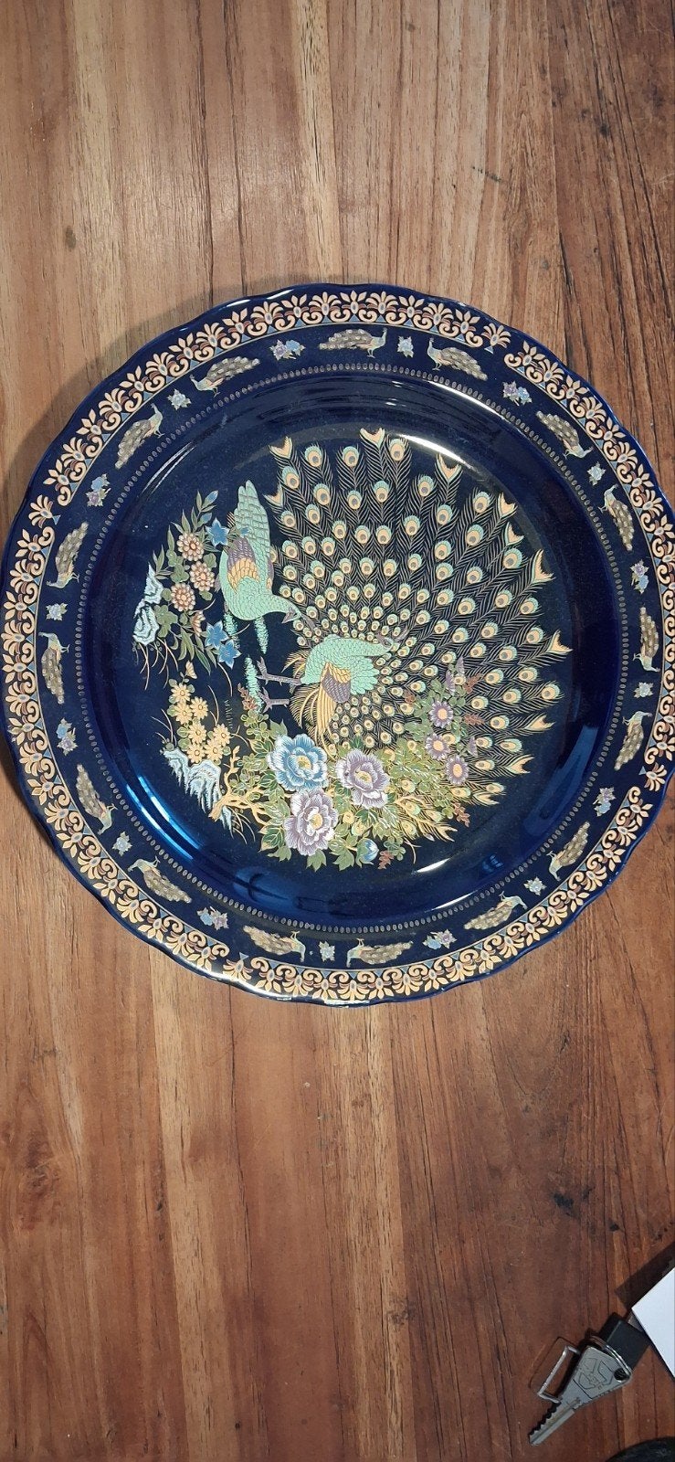Decoratief bord met pauw - China, Ophalen