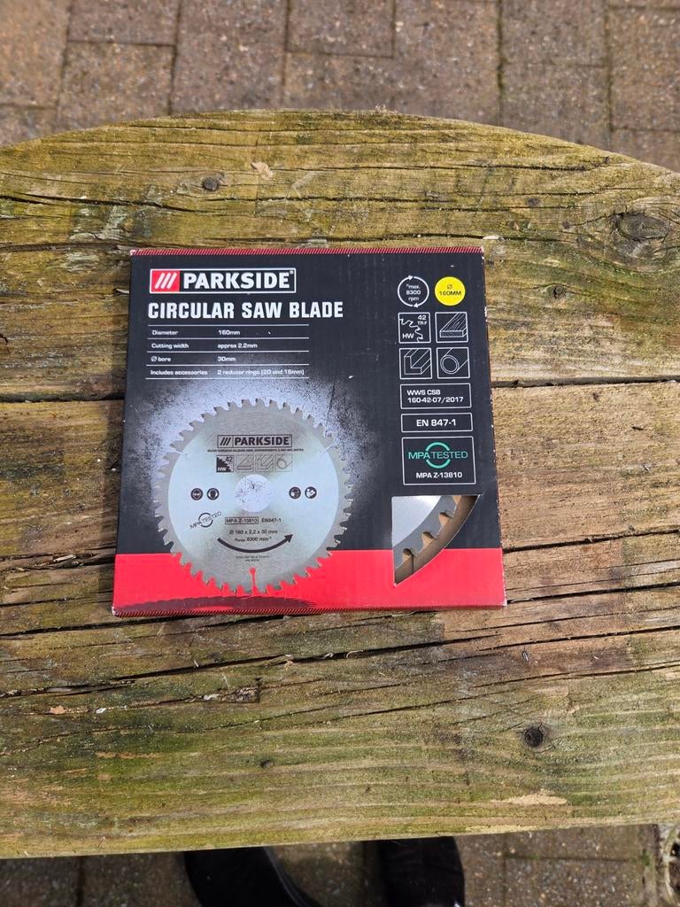 Parkside zaagblad 160 mm 42 tanden 30 mm asgat, Ophalen