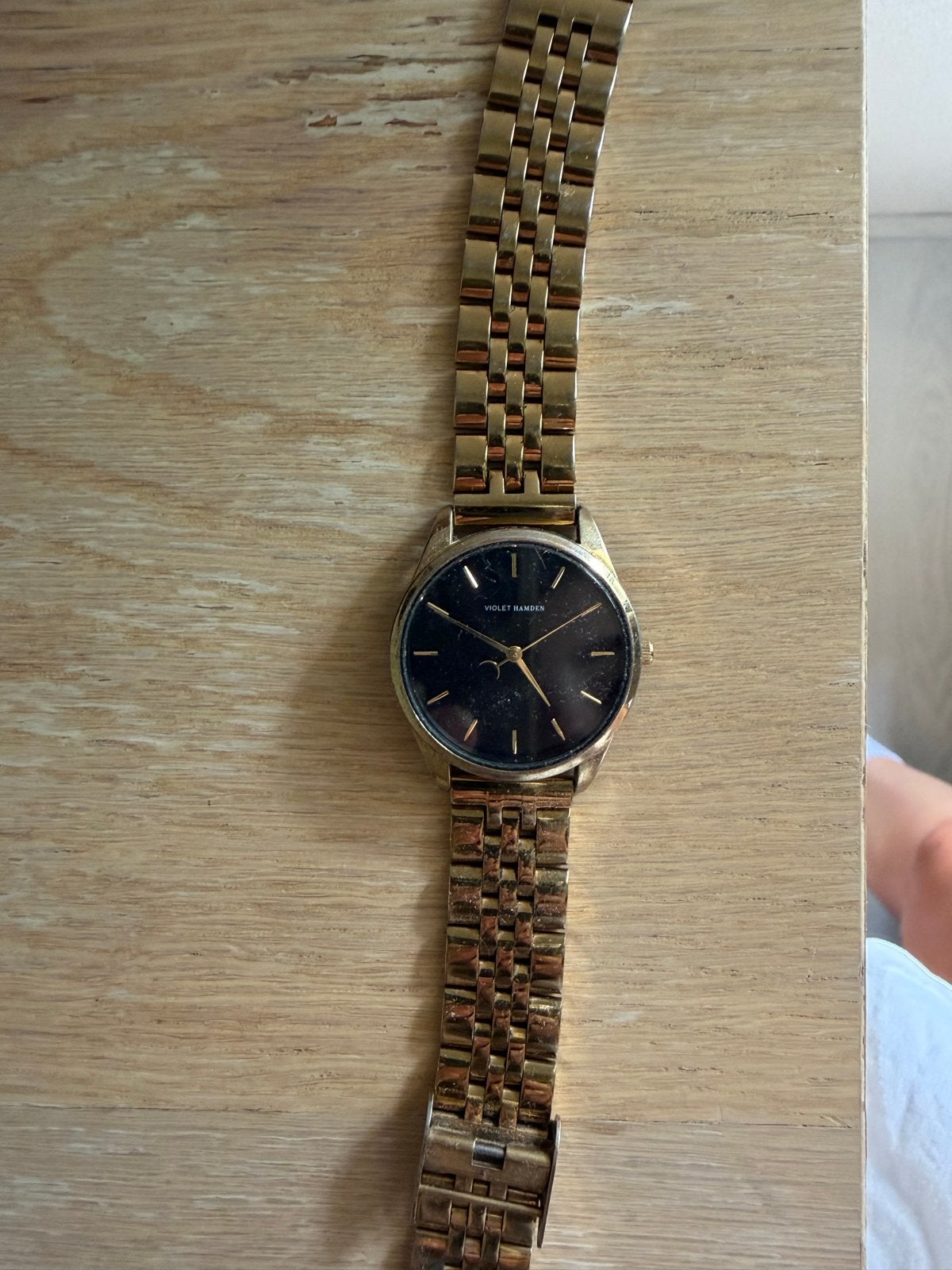 Gouden Violet Hamden horloge - Zo goed als nieuw, Overige merken, Polshorloge, Ophalen of Verzenden, Zo goed als nieuw