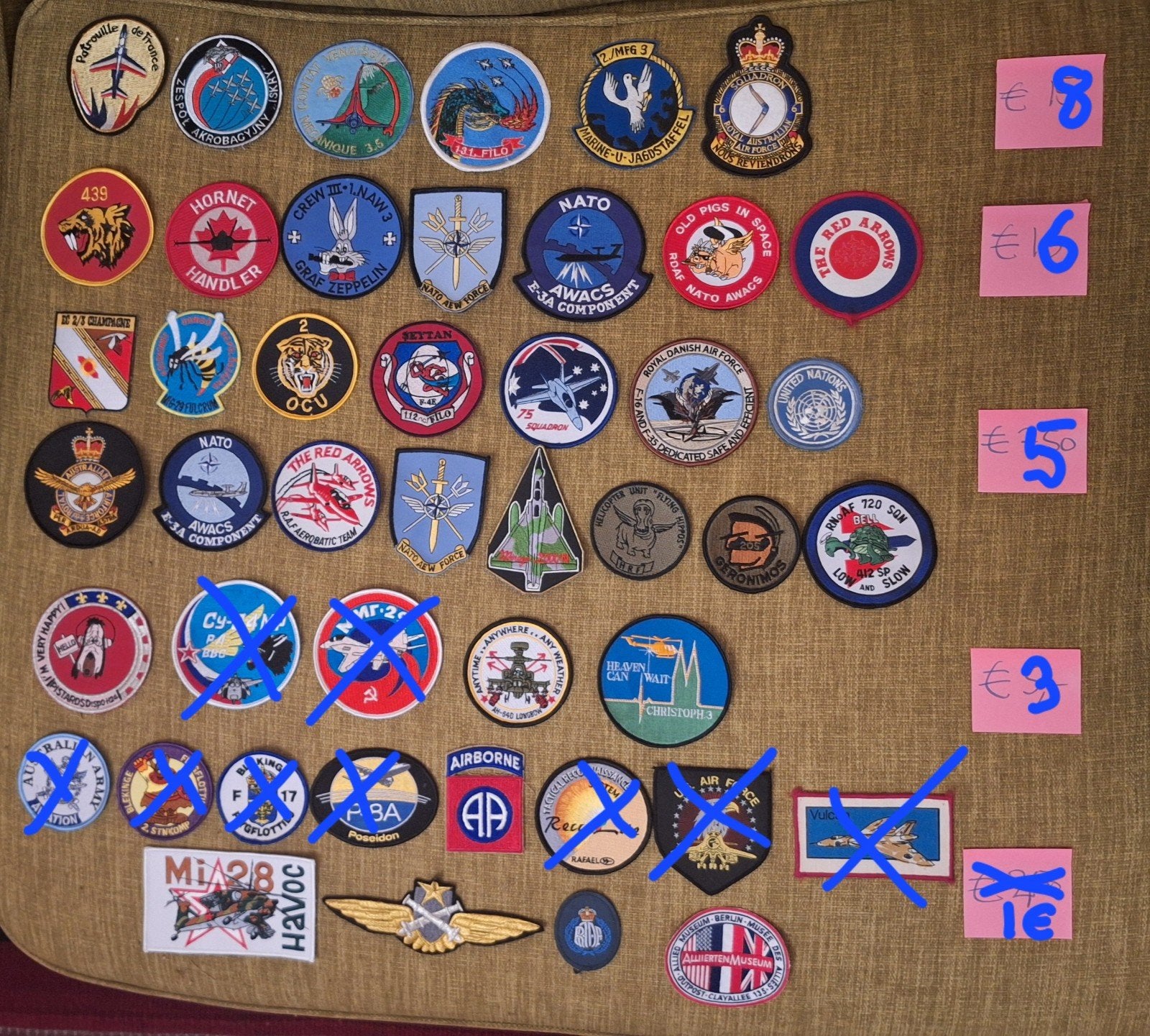 Verlaagde prijs luchtmacht patches, Ophalen of Verzenden, Gebruikt