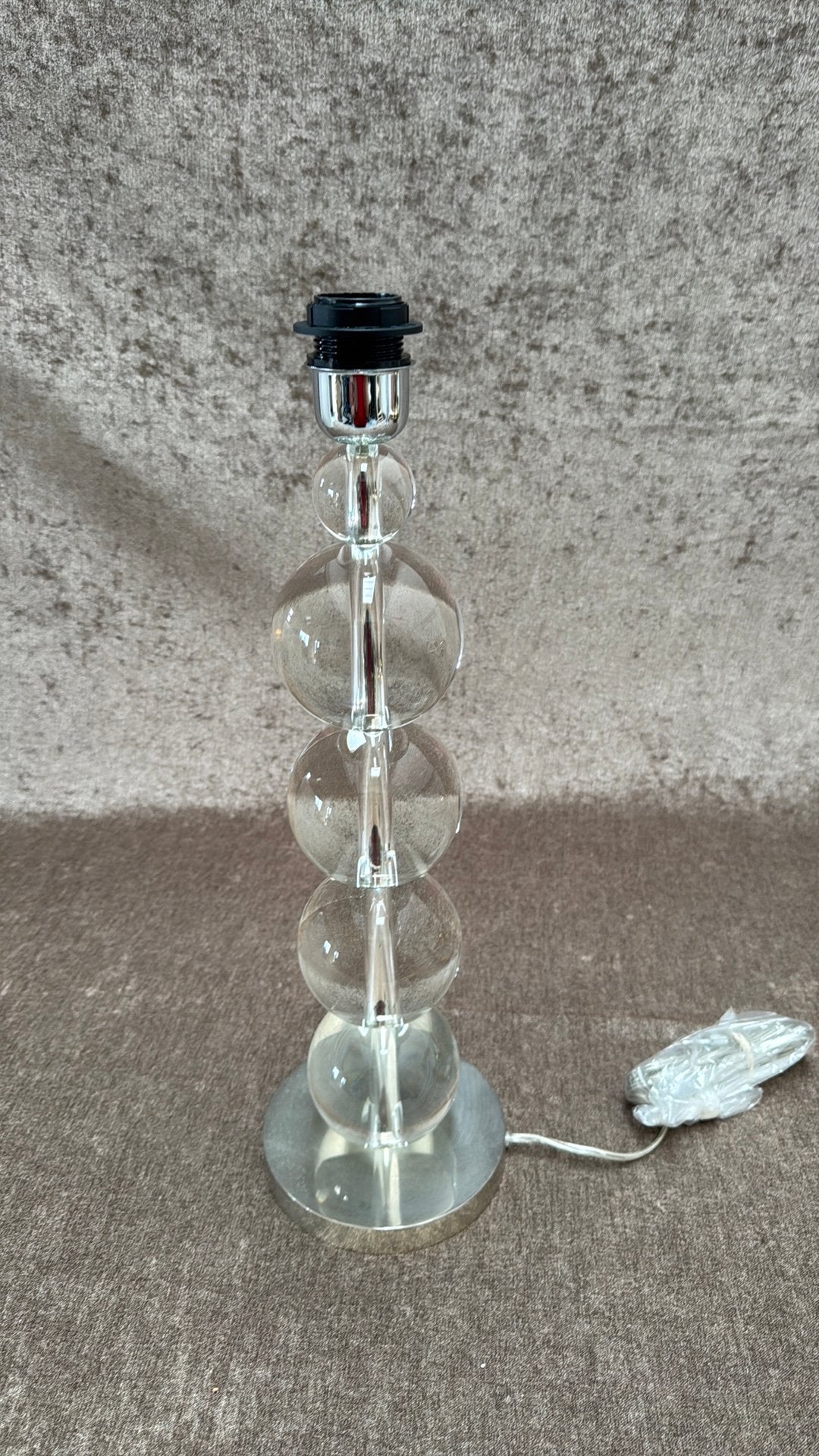 Glazen STOUT lamp, Huis en Inrichting, Ophalen, E27 (groot), Zo goed als nieuw, Glas