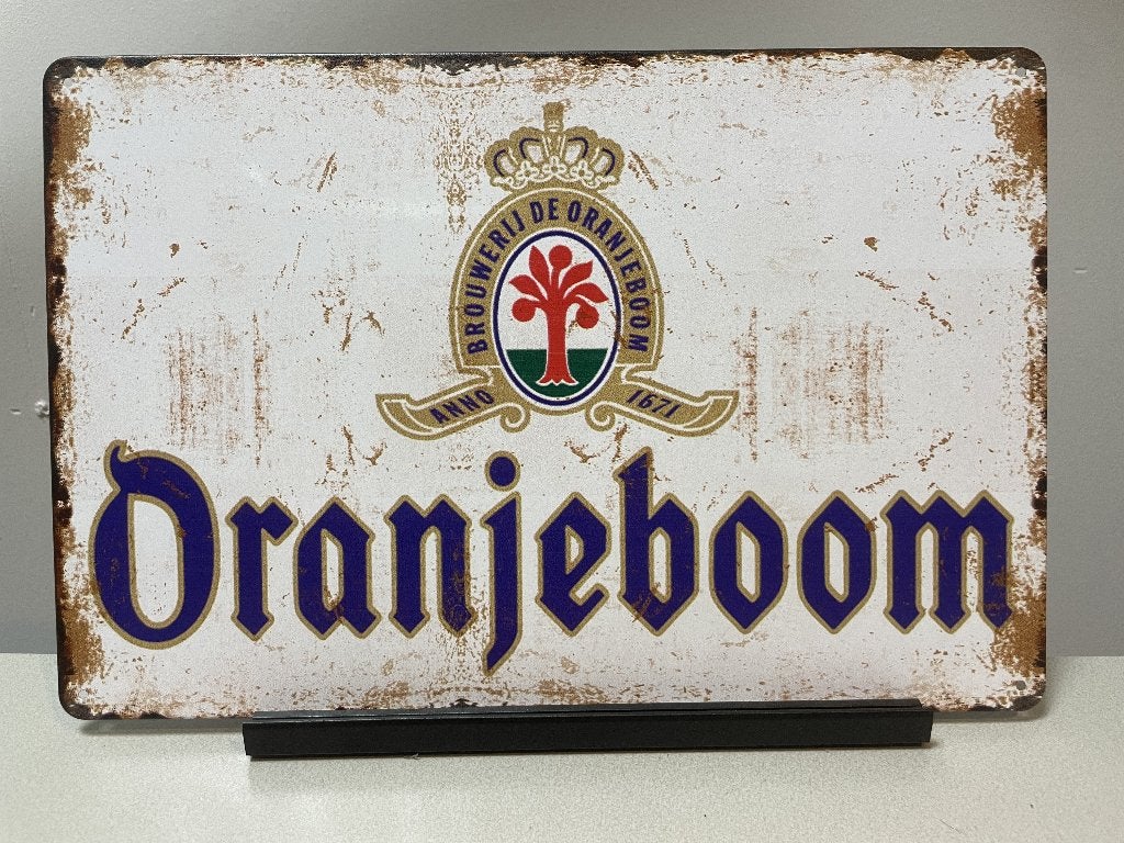Oranjeboom bier wandbord / reclamebord (Old Look), Verzamelen, Ophalen of Verzenden, Nieuw, Reclamebord, Plaat of Schild, Oranjeboom