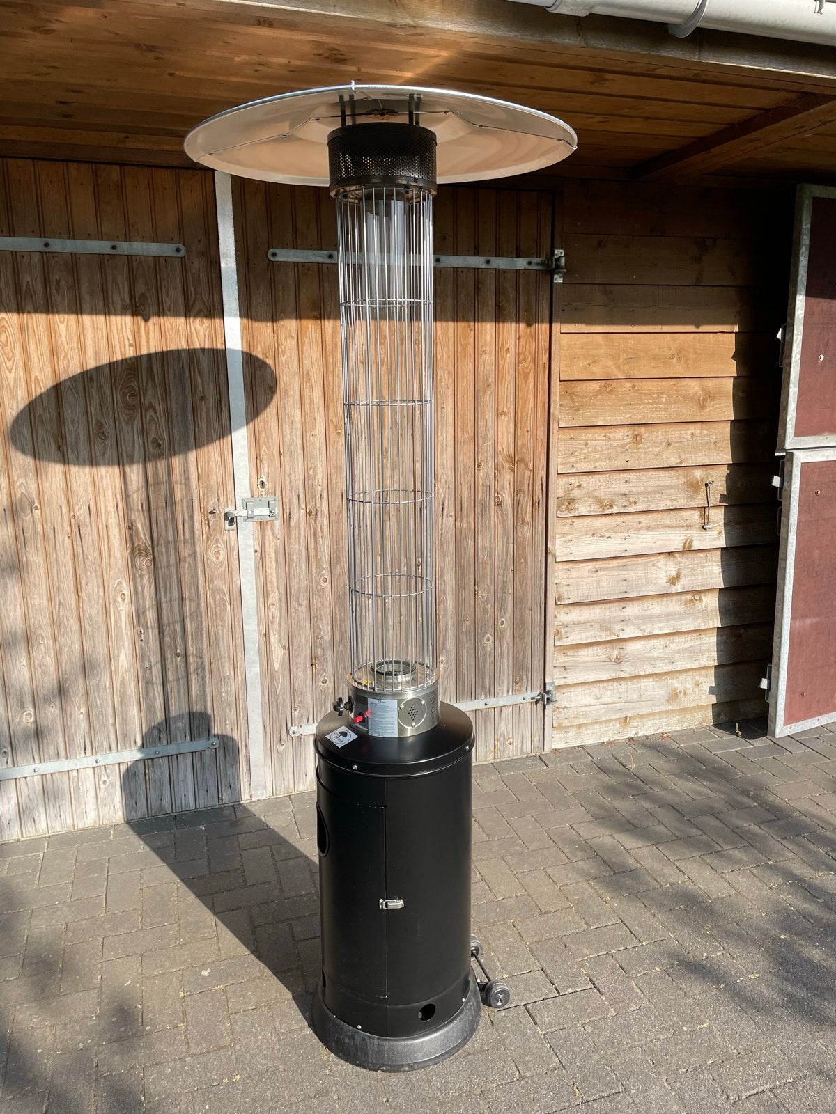 Stijlvolle Terras heater met Vlam, Ophalen, Zo goed als nieuw, Gas, Vloer