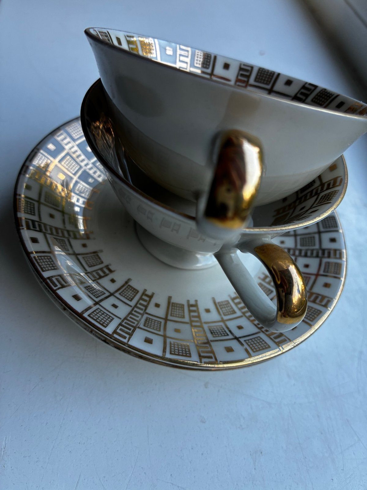 Vintage WINTERLING  Bavaria theekopjes met schotels - Goud, Antiek en Kunst, Ophalen of Verzenden
