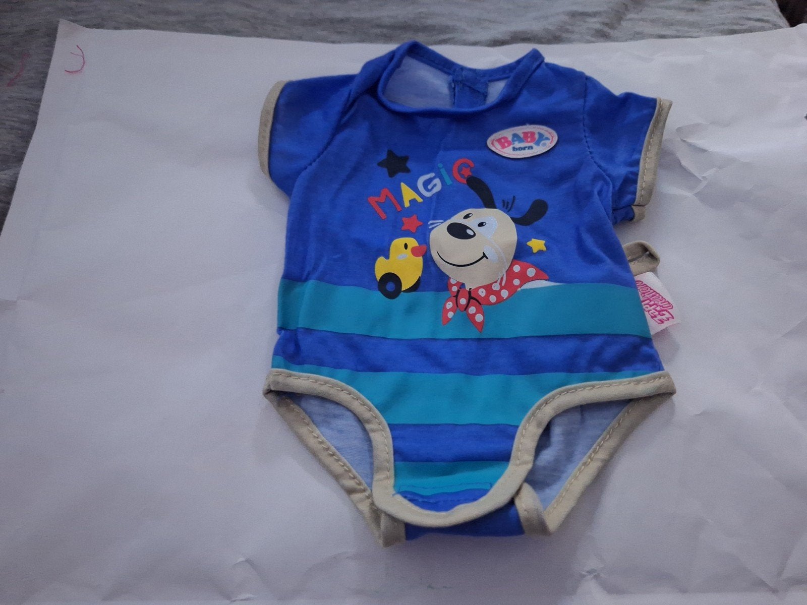 Baby Born Pop Jongen 43 Cm Blauw Rompertje. Nieuw., Ophalen of Verzenden, Nieuw
