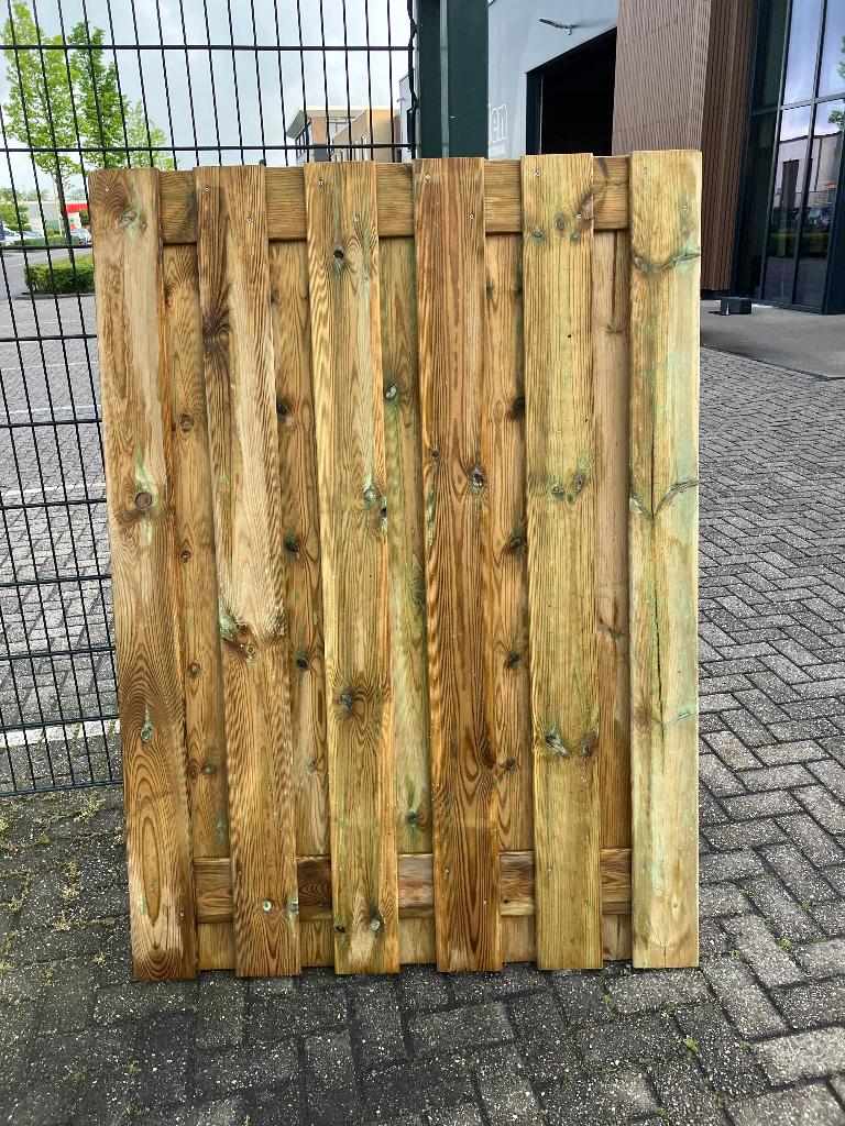 7 nieuwe geïmpregneerde  tuinschermen 120 x 165 cm, Ophalen, 100 tot 150 cm, Nieuw, 150 tot 200 cm