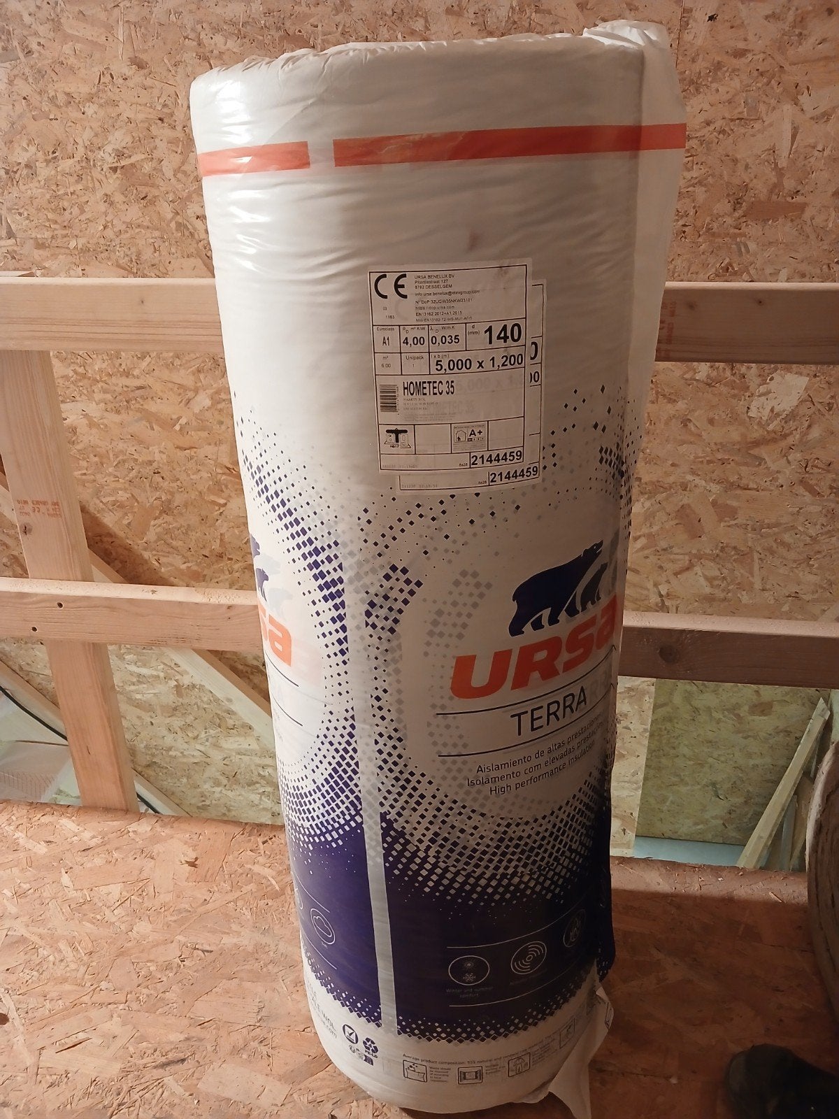URSA Terra Hometec 35 Glaswol Isolatie - 140mm dik, Ophalen, 12 cm of meer, Nieuw, 15 m² of meer