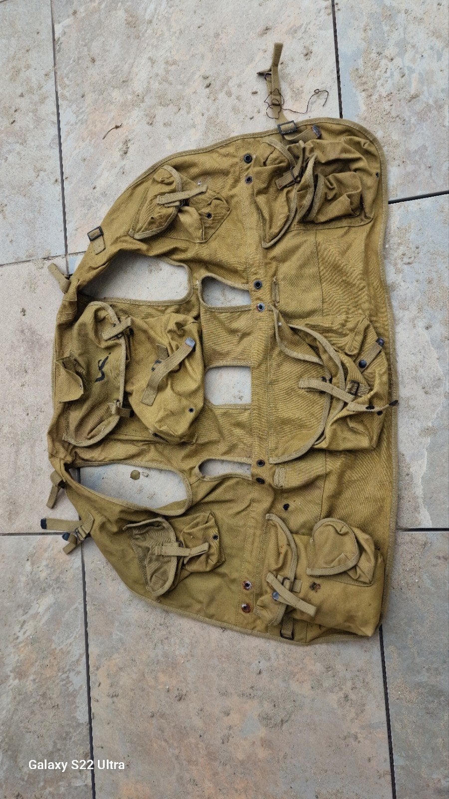 US Assault Vest WO2 reproductie od3, Ophalen of Verzenden, Landmacht, Amerika, Kleding of Schoenen